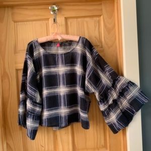 Vince Camuto Tiered Ruffle-Sleeve Blouse